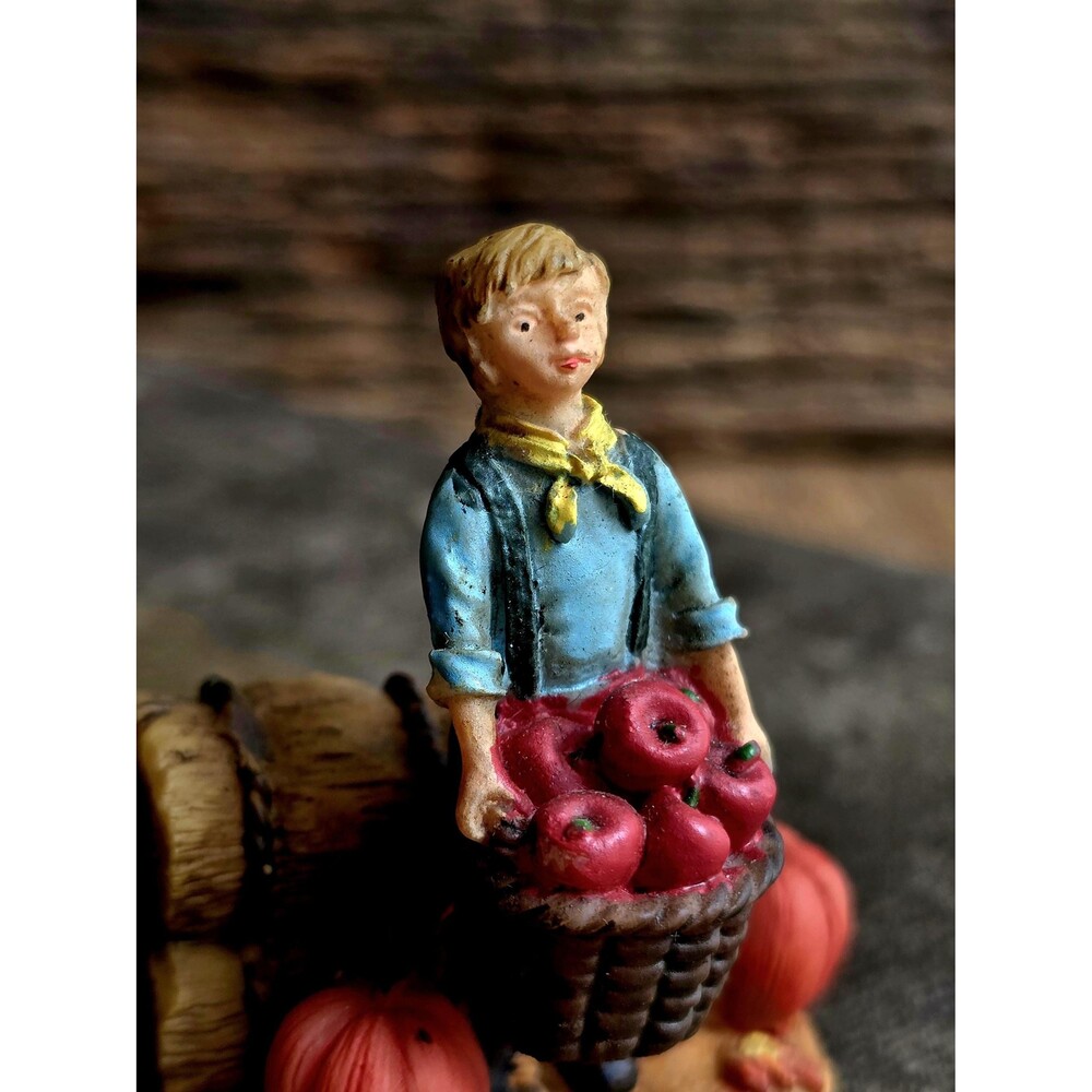 Autumn Harvest Boy Figurine – Farmhouse Fall Decor